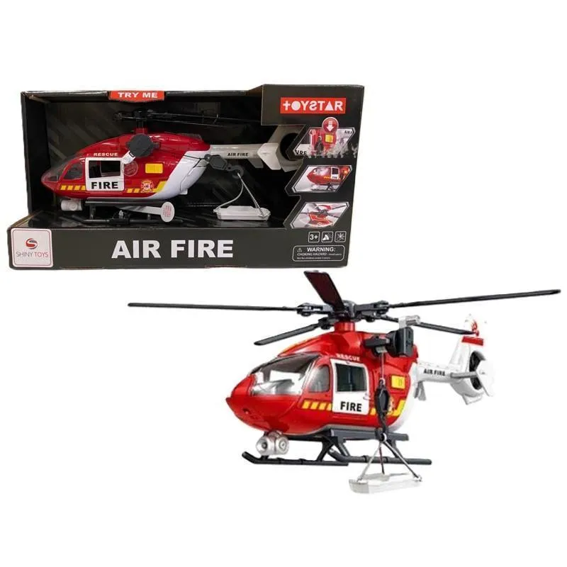 Helicóptero De Resgate Com Luz E Som - Shiny Toys