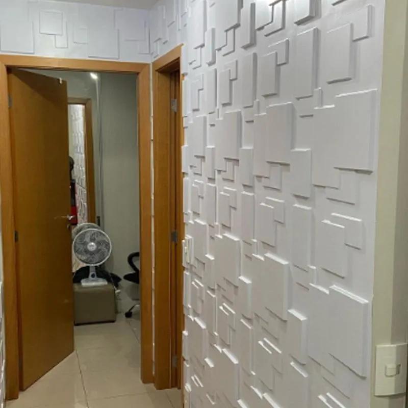 1 Placas Revestimento Parede Painel 3d Cadre 50cm X 50cm