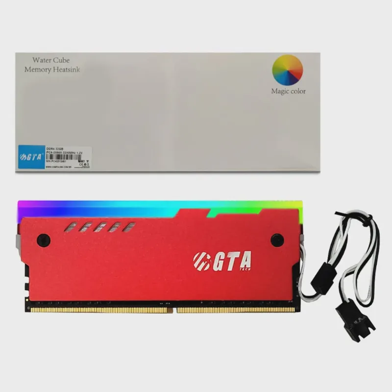 Memoria 32Gb Ddr4 3200 Cl 22 1.2V Desktop c/ Dissipador rgb GT32G3200L20DCR gta Tech