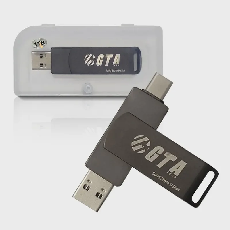 Ssd Externo 1tb 1400mb/s Leit USB3.0/TipoC SSDPT1TBDUAL gta Tech