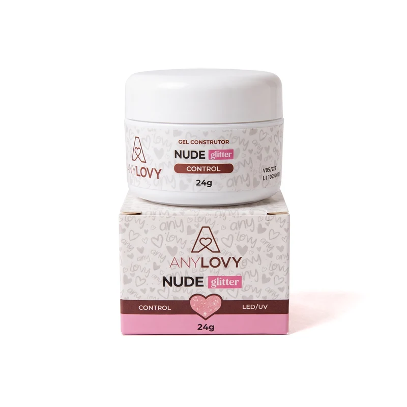 Gel Anylovy Nude Glitter Control
