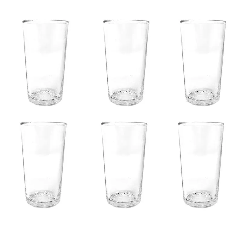 Kit 6 Copos de Vidro 240ml Jogo de Copos de Água Sucos