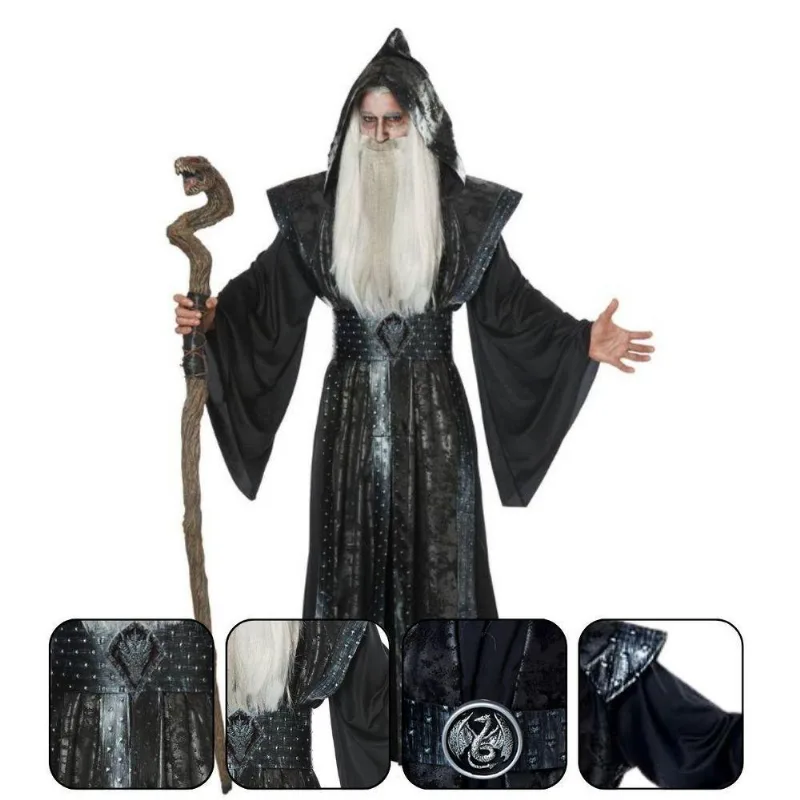 Fantasia Wizard Mago Das Trevas Halloween
