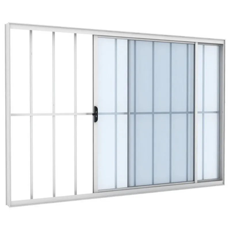 Janela vitro 2 folhas com grade aluminio branco - 1.00 (a) X 1.50 (l)