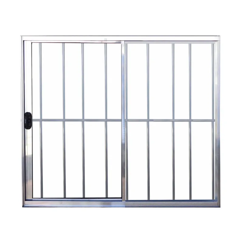 Janela vitro 2 folhas com grade aluminio brilhante - 1.00 (a) X 1.20 (l)