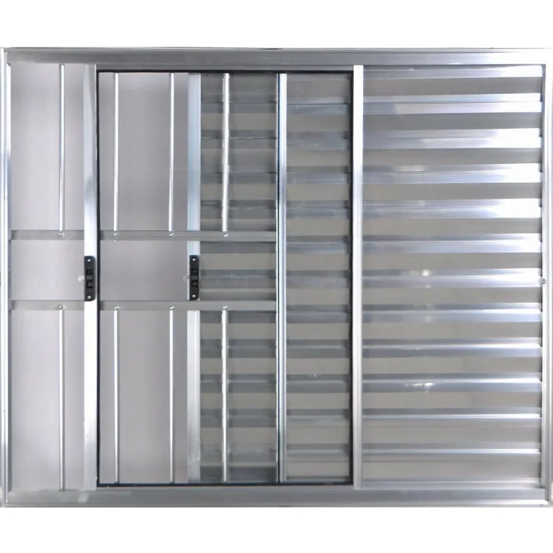 Janela veneziana 3 folhas 1,00(A) X 1,20(L) com grade aluminio brilhante