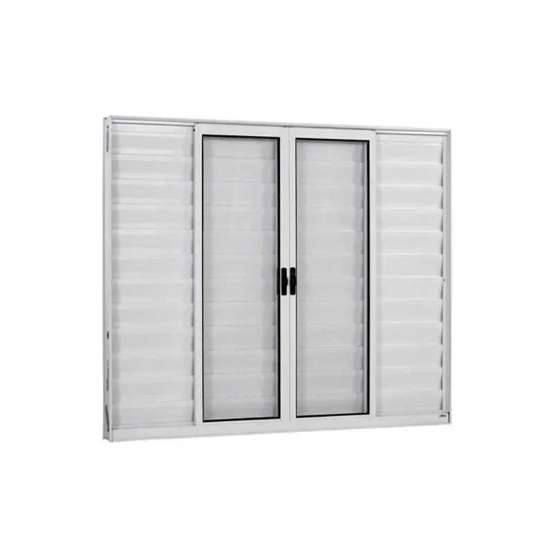 Janela veneziana 6 folhas 1,00(A) X 1,20(L) sem grade aluminio branco