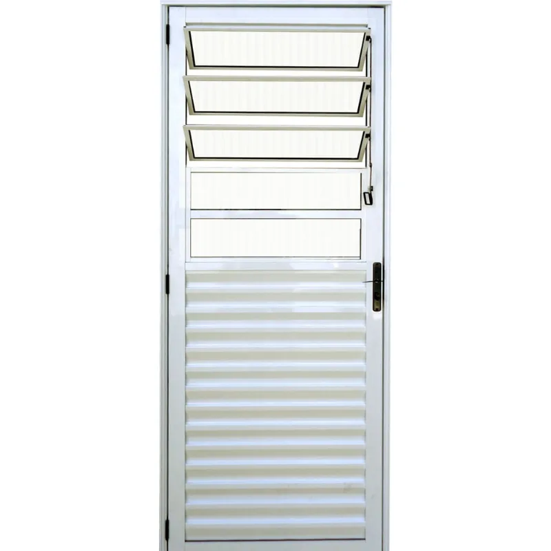 Porta basculante laminada 2,10(A) X 0,80(L) alumínio branco