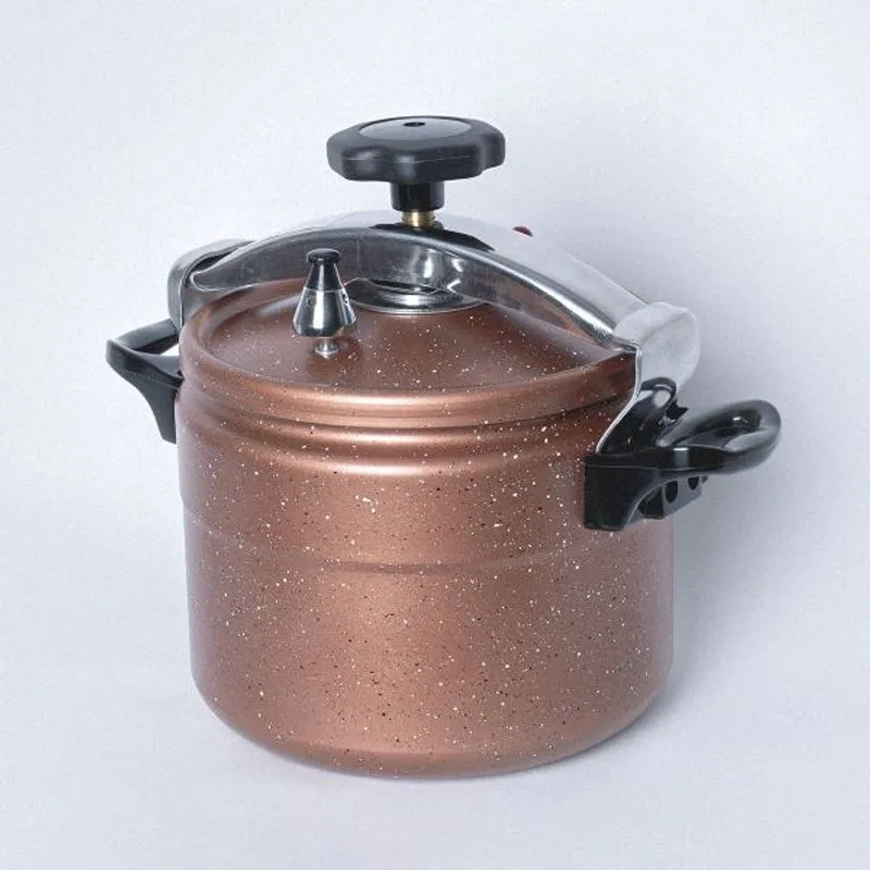 Panela Alta Pressão Indução Antiaderente Revestimento Mármore Cerâmico 6 Litros Bronze