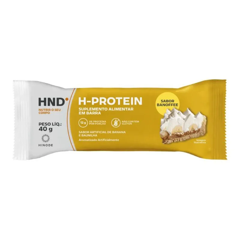 Barra de proteína Hinode H-Protein Sabor Banoffee 40g