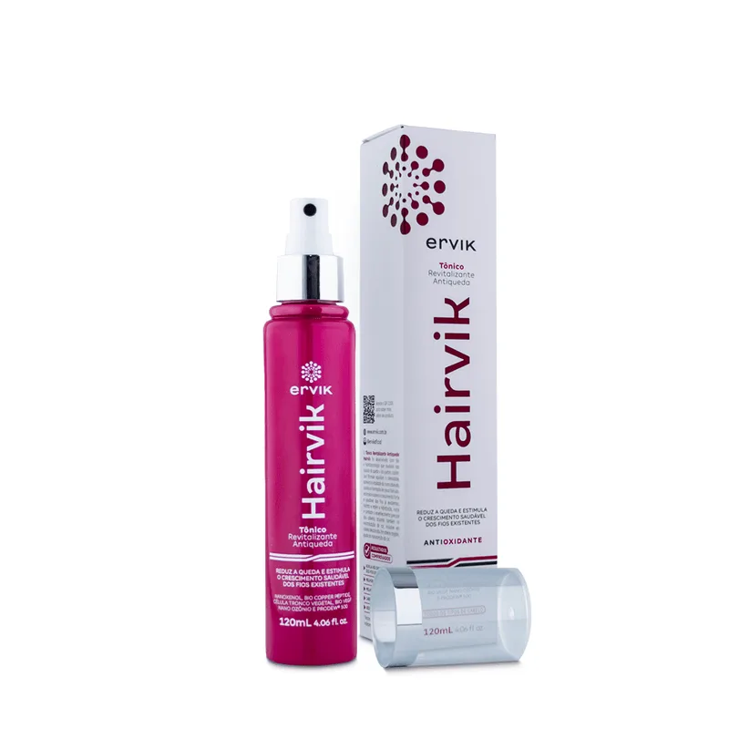 Tônico Capilar Fortalecimento de Fios e Antiquedas Cabelos Médios e Longos Hairvik Sweet 120ml - Ervik 120mL