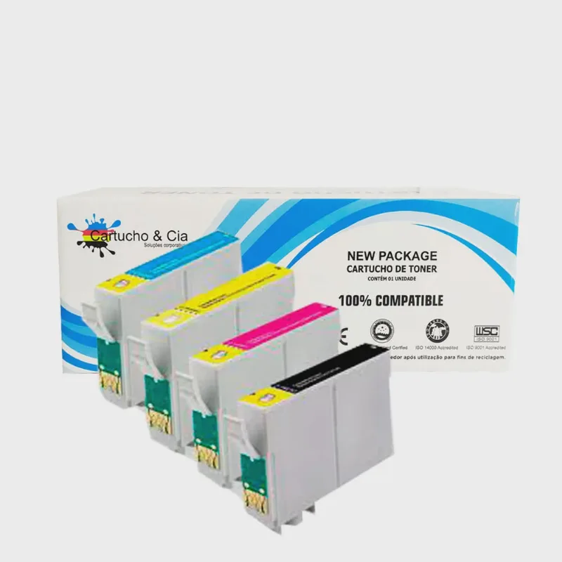 Cartucho de tinta compatível com epson T196 T196220 ciano XP101 XP201 XP214 XP401 XP411 2532 8ML - cartucho & cia