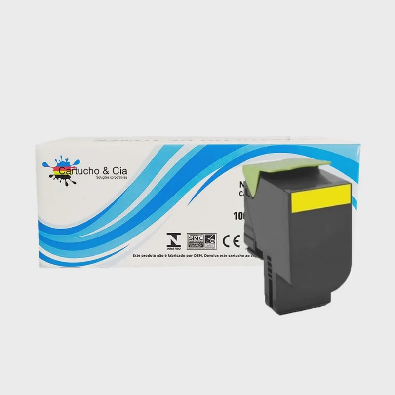 Toner Comp. Lexmark 80C8XY0 CS410 / 510DE 510DHE Amarelo 4K