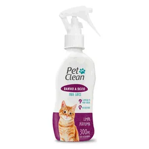 BANHO A SECO P/GATOS 300ML PET CLEAN - petshop Malu