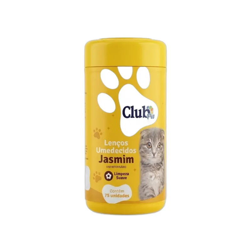 CLUB PET LENCO UMEDECIDO GATOS JASMIN 75UN - petshop Malu