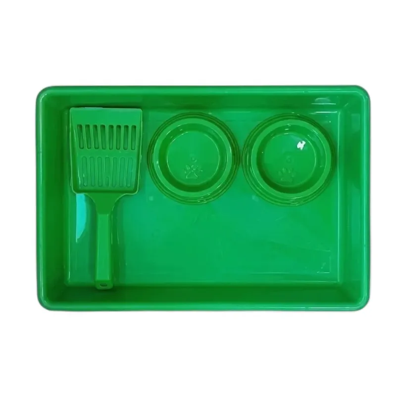 CLUB PET KIT BANDEJA HIGIENICA PA COMEDOURO VERDE - petshop Malu