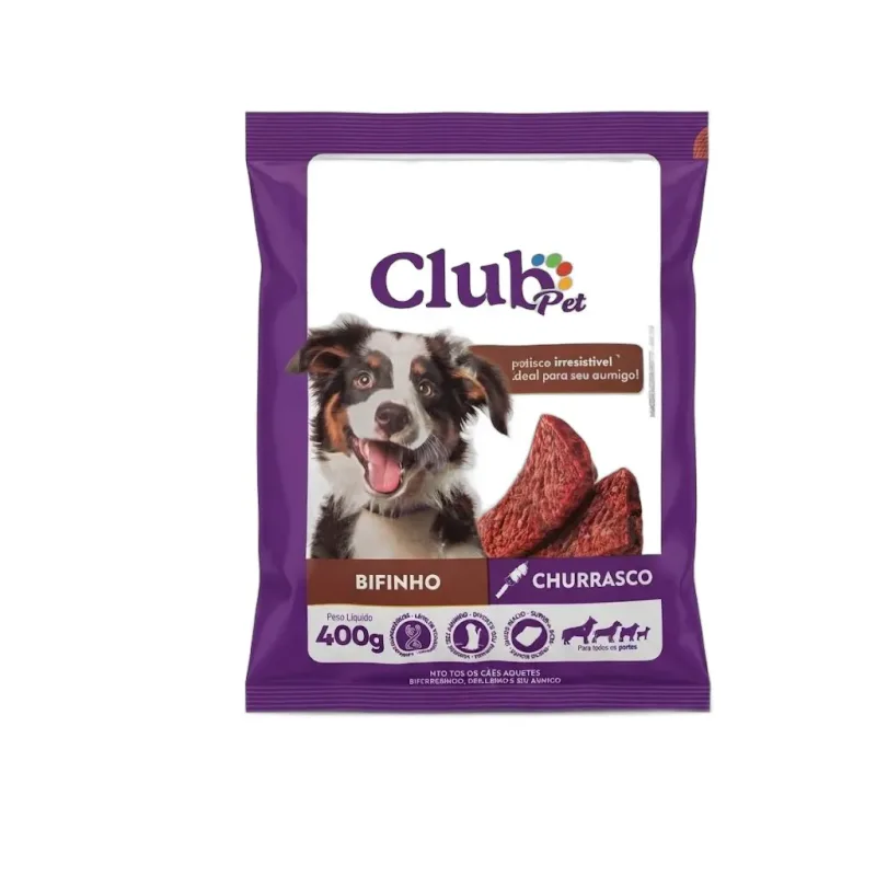 CLUB PET PETISCO CAES BIFINHO CHURRASCO 400G - petshop Malu