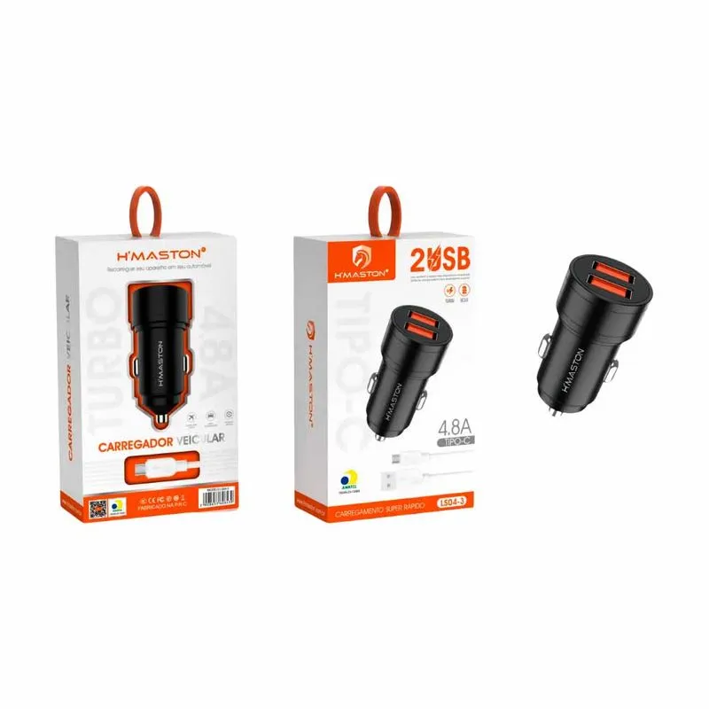 Carregador Veicular USB 4.1A CB07 Hmaston - UN