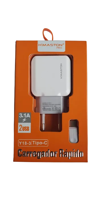 CARREGADOR DE CELULAR H'MASTON PRO V8 MOD: Y18-1