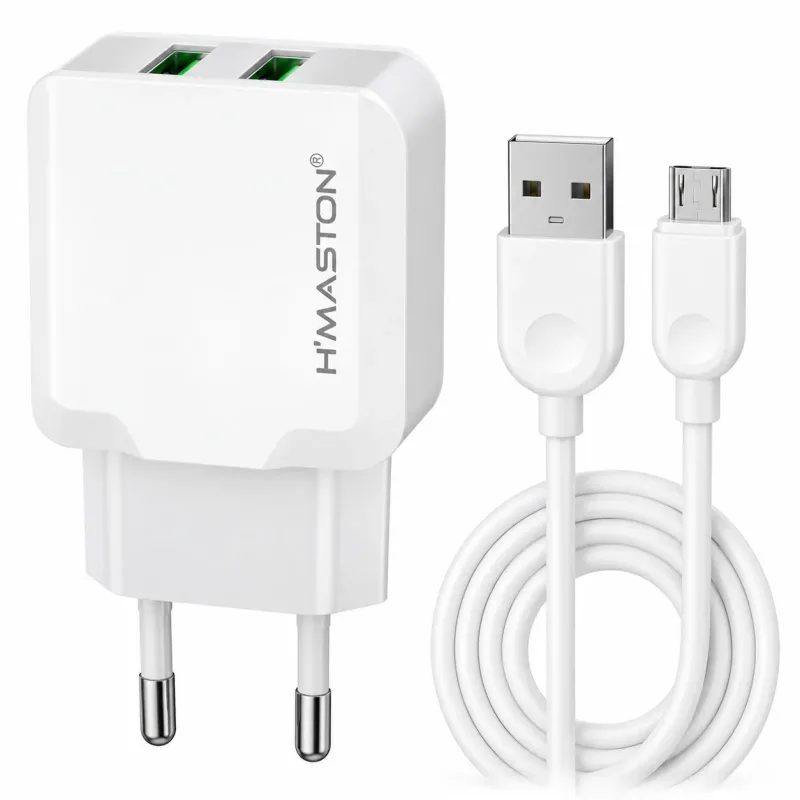 Kit Carregador 2 USB Micro USB H'Maston Y18-1