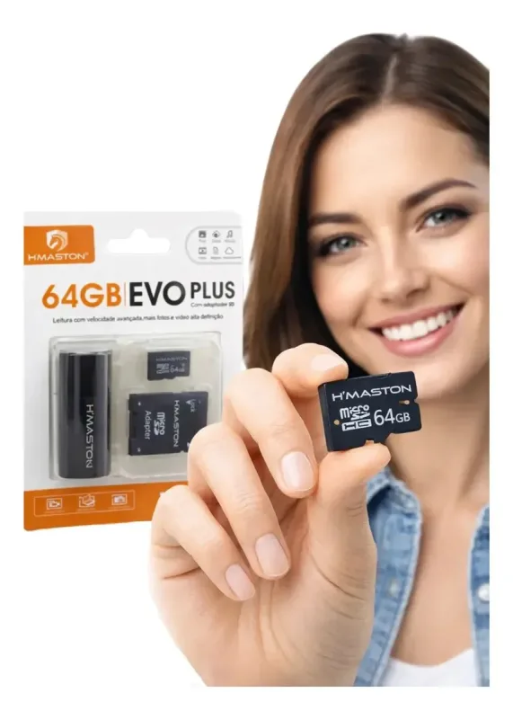 MEMORIA H' MASTON 64GB EVO PLUS HM-M64 C10 COM ADAPTADOR