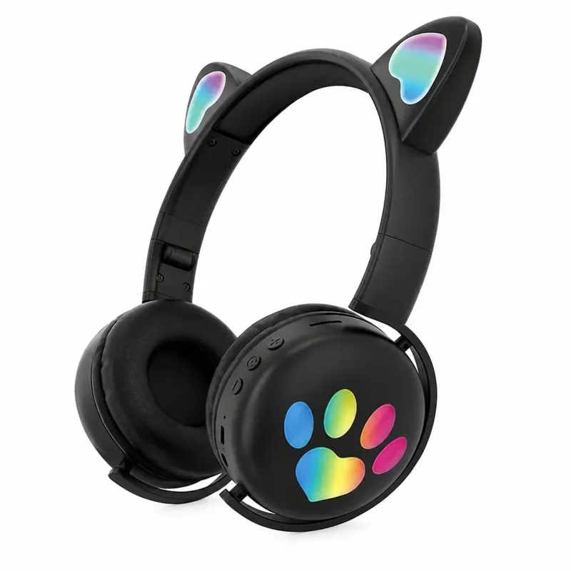 Fone Gato Bluetooth H'Maston EJ-040 Infantil