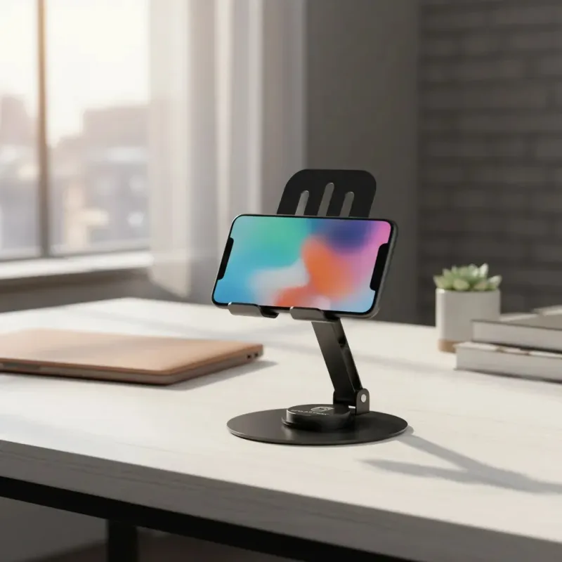 Suporte De Mesa Para Celular Dobrável Metal Rotação 360° - Belotoeletroshop