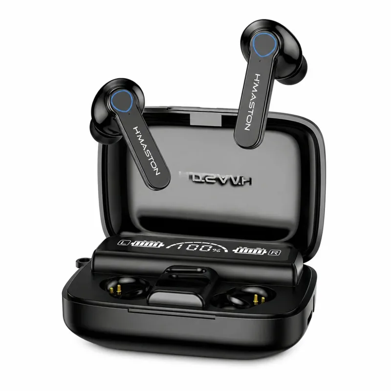 Fone de Ouvido Bluetooth H'Maston F925 com Power Bank e Lanterna