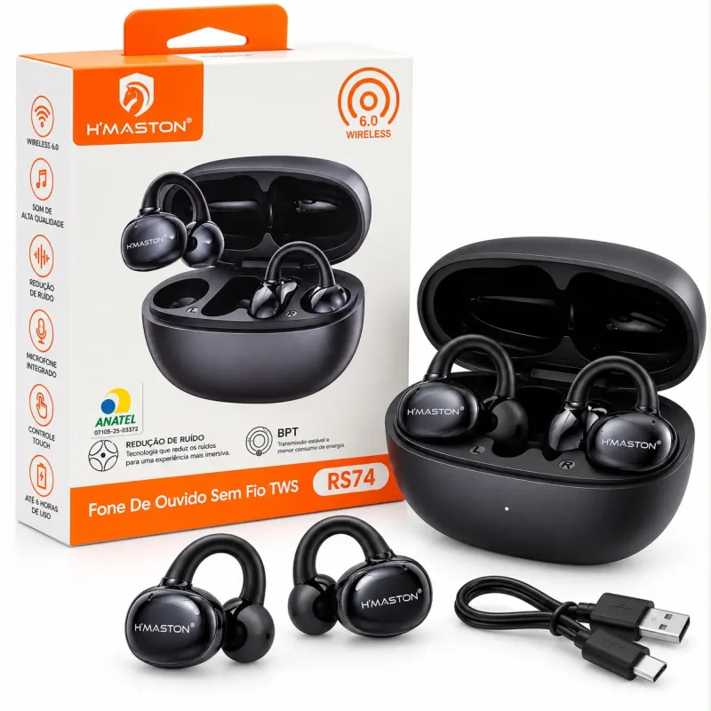Fone de Ouvido Sem Fio TWS HMASTON RS74