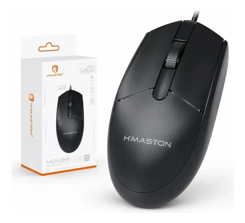 MOUSE USB C/ FIO MS14 H' MASTON ERGONOMICO