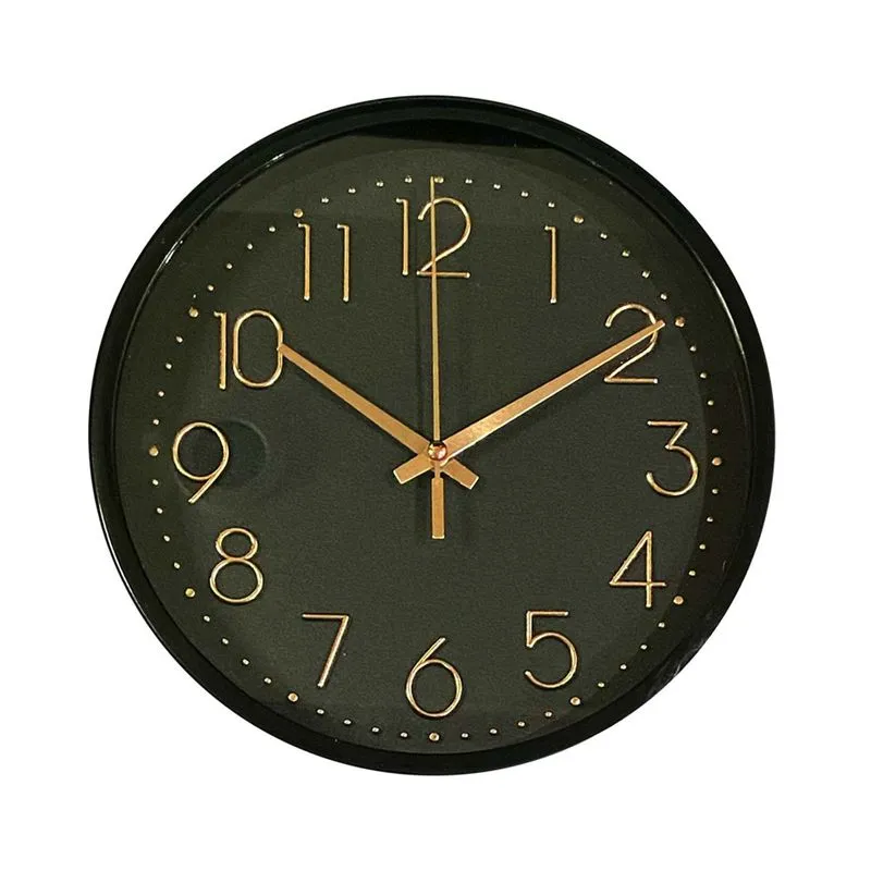 Relogio Parede Flat Color Preto 21cm Plastico - Mai Home