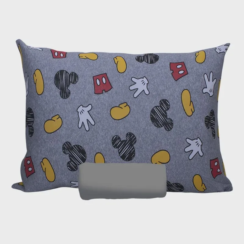 Jogo de Cama Portallar Solteiro Malha Mista Disney Mickey Icones 2 Pçs Cinza