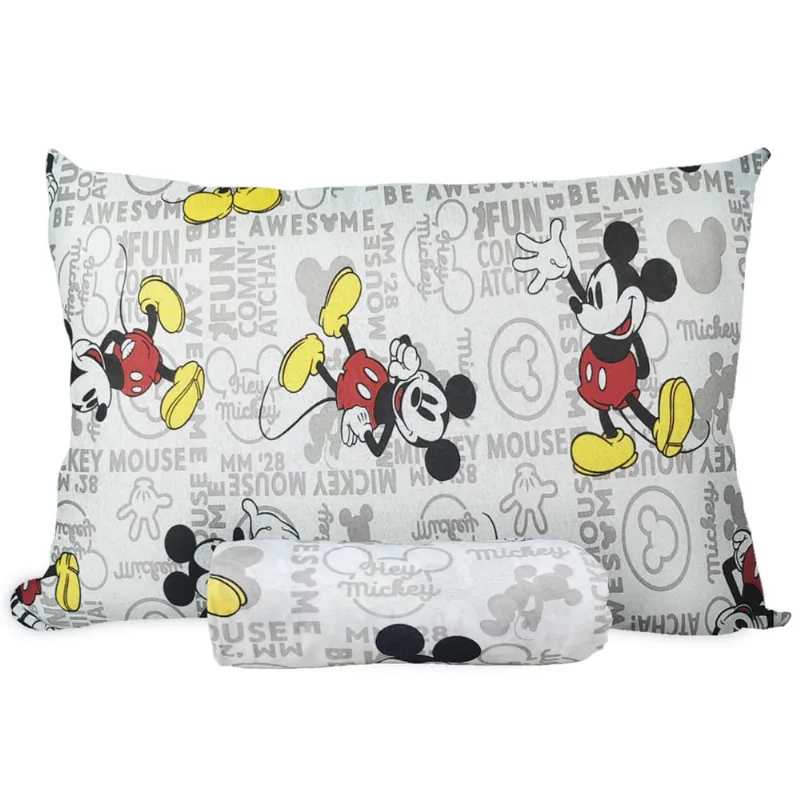 Jogo De Cama Infantil Mickey Mouse Fun Solteiro Disney Simples 2 Peças Malha Portallar