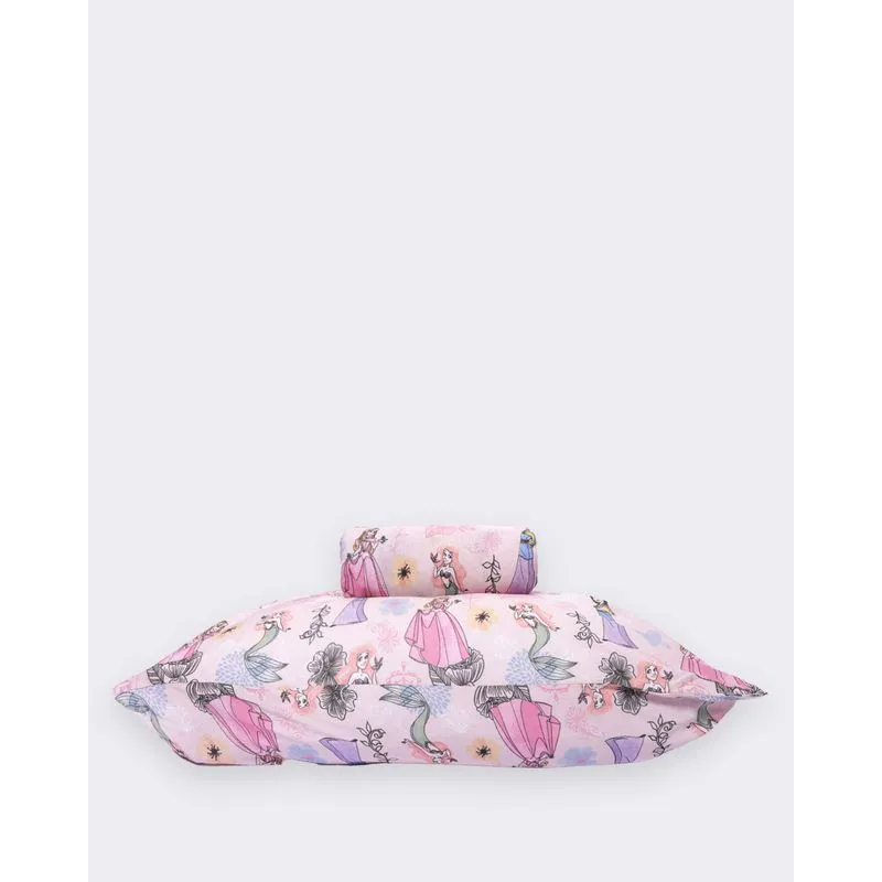 Jogo De Cama 2 Peças Disney Estampado As Princesas Rosa UN