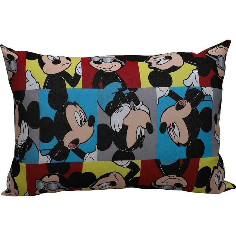 Fronha Portallar Malha Disney Estampada Mickey Glasses 48cmx68cm Multicolor