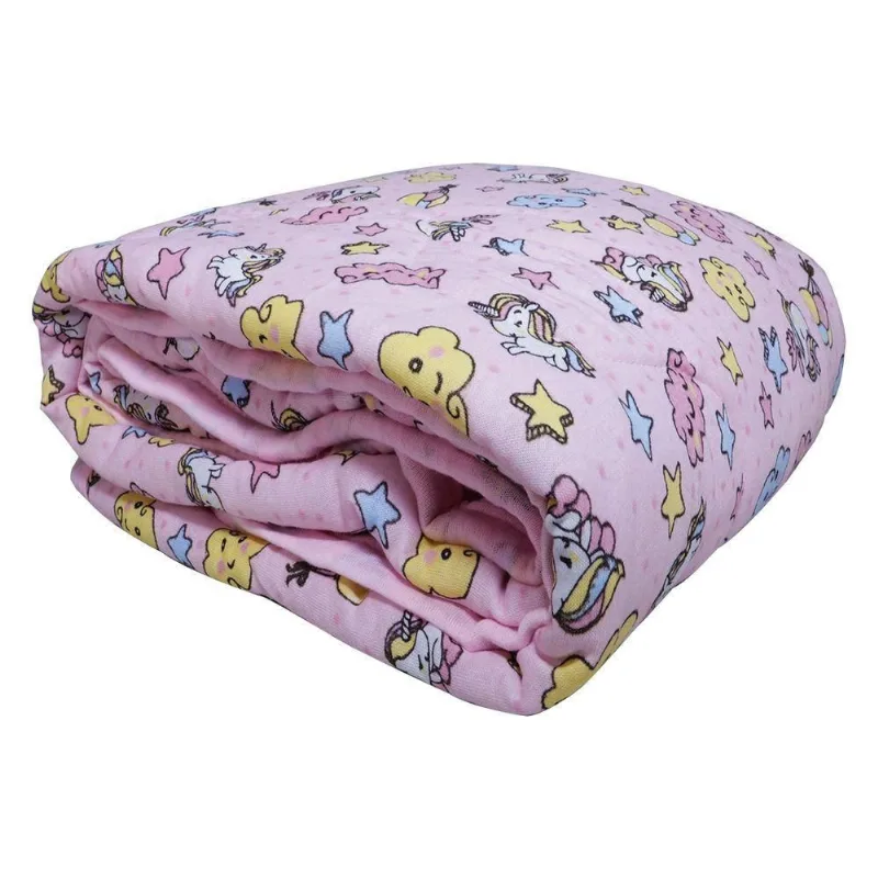 Edredom Kazzavip Baby 100% Algodão Toque Macio Rosa Portallar
