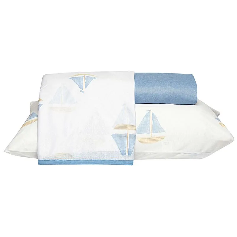 Jogo de Cama Solteiro Barco Marchand 3 peças