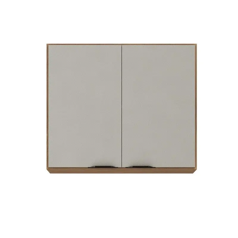 Armário de Cozinha Aéreo 02 Portas 80cm Firenze Amêndola Nude Prime tx Demóbile