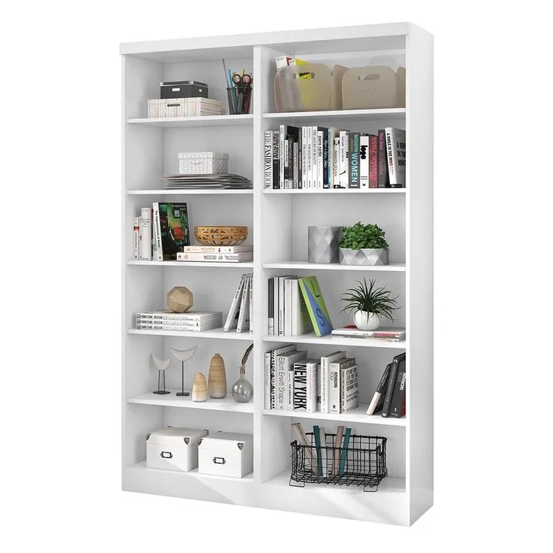 Kit com 02 Estantes Livreiros 1404 Qmovi Branco