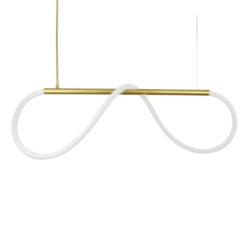 Lustre Design Moderno Rope 38w - Silicon Led 6000k - Ouro