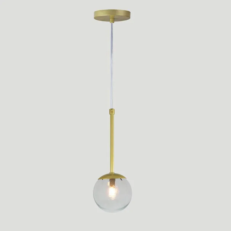 Pendente Globo Esfera De Vidro 12cm - Ouro - Vidro Cristal