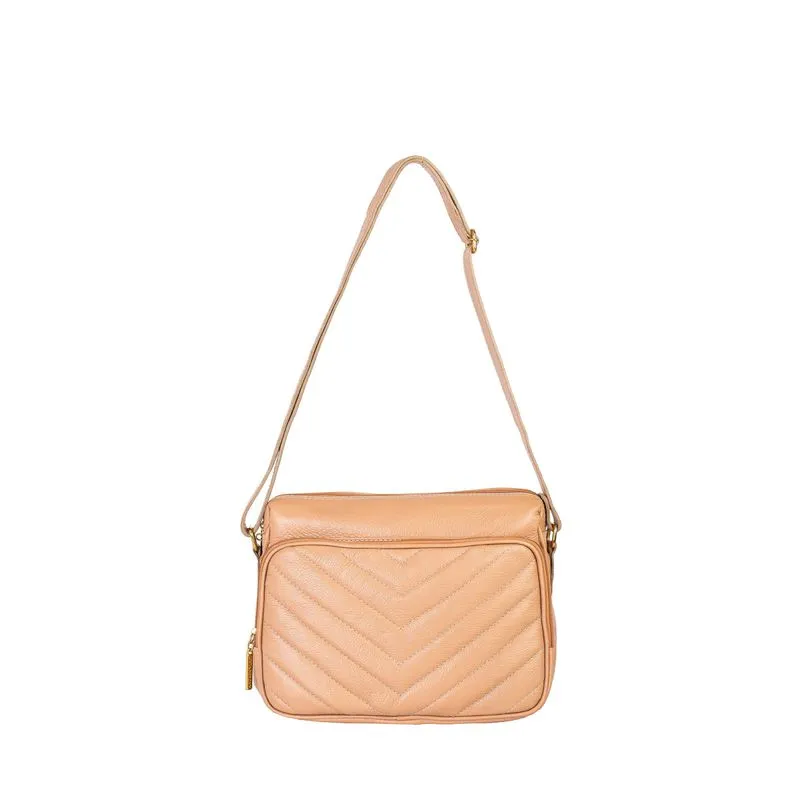Bolsa de couro liso tiracolo Anita Bege
