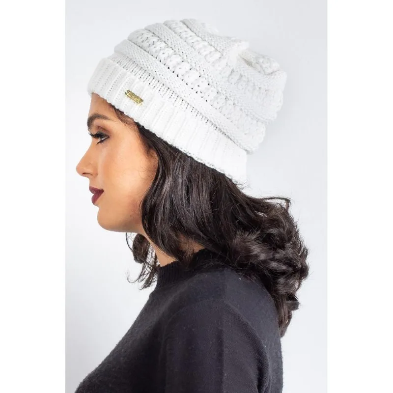 Gorro feminino de malha tricô 60018
