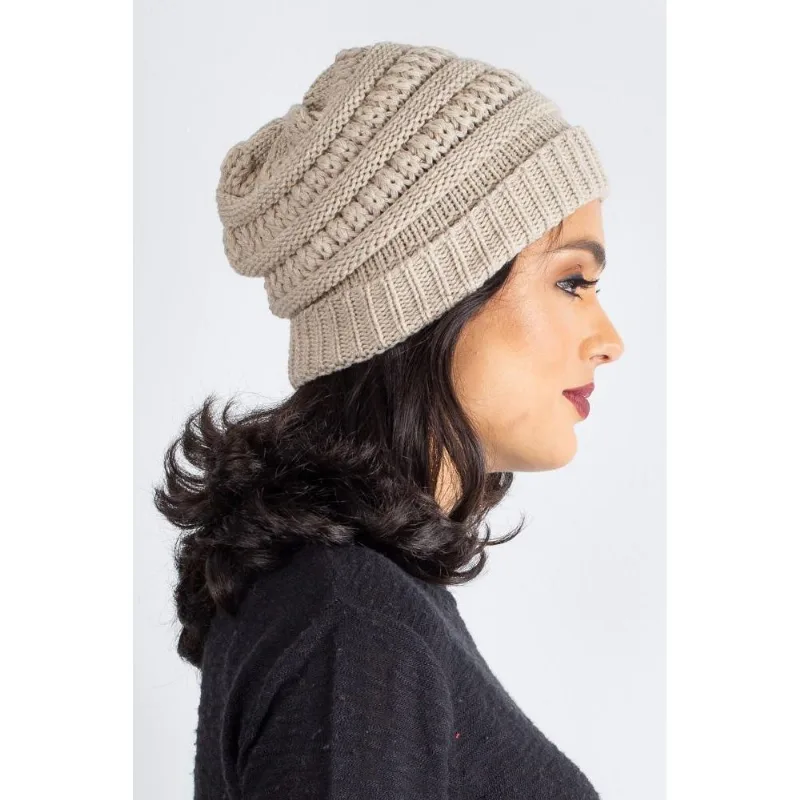 Gorro feminino de malha tricô 60018