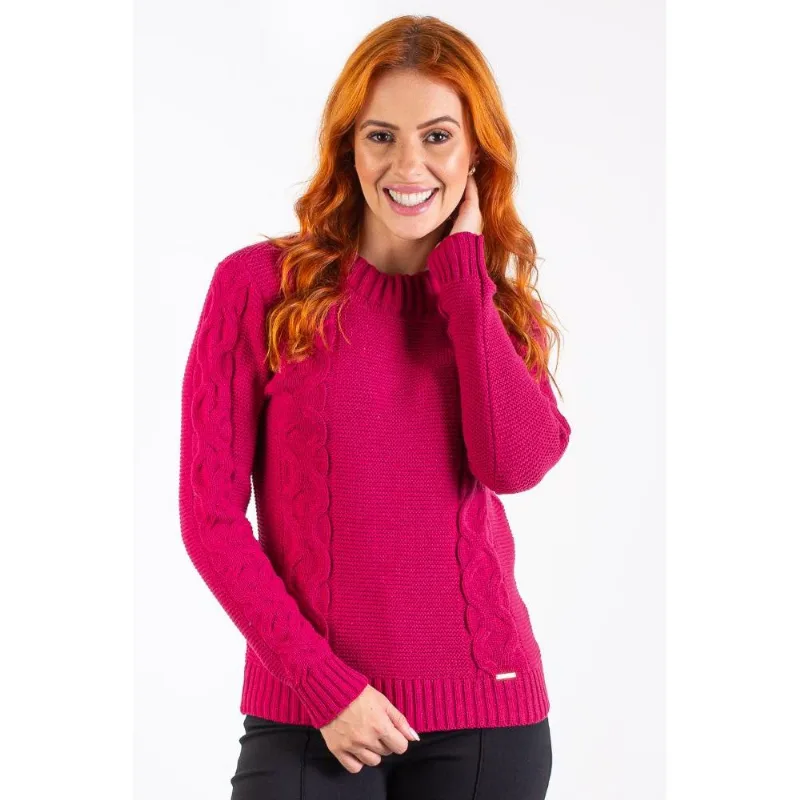 Blusão de malha feminino com tranças 60008