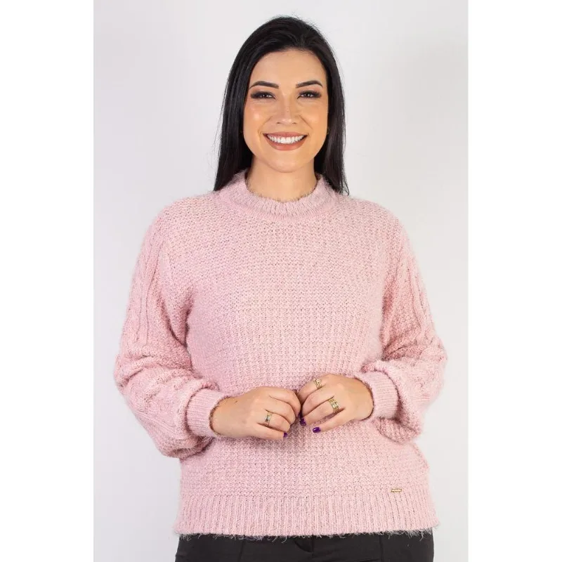 Blusa de malha feminina com tranças 60010