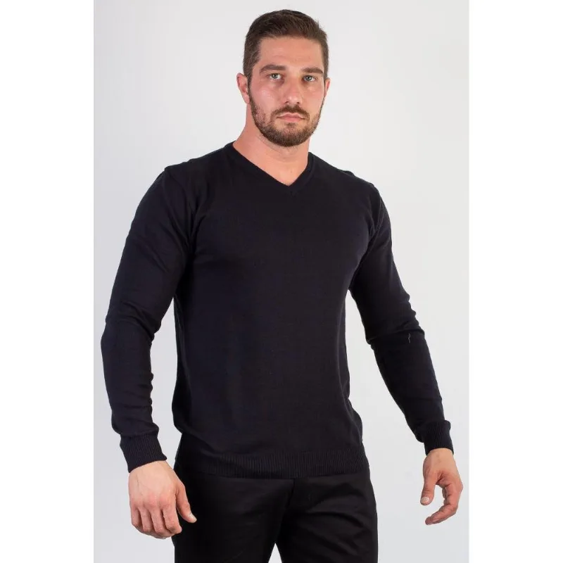 Suéter masculino gola v de malha 50001