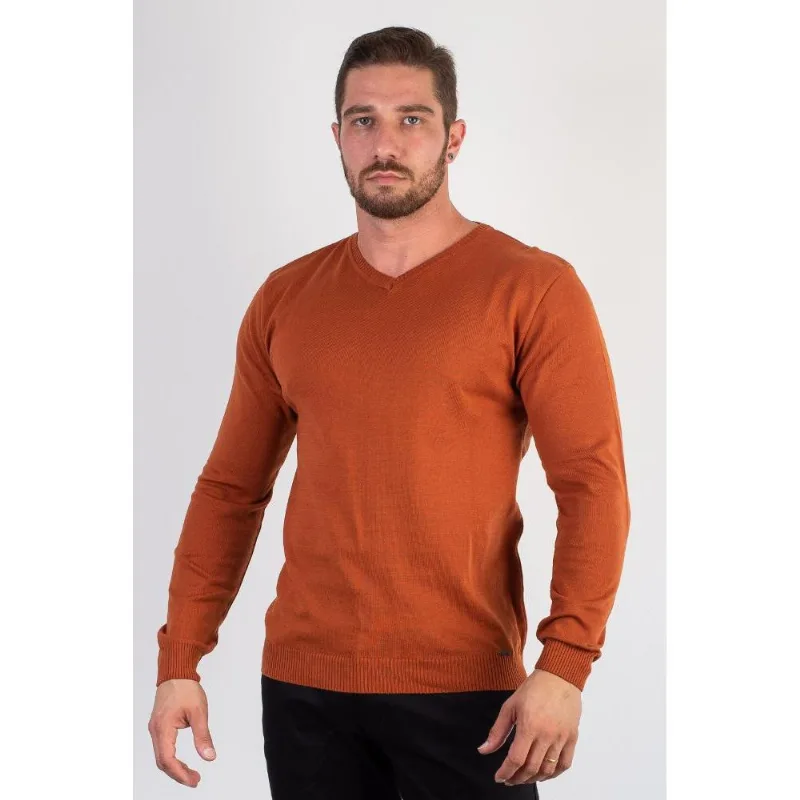 Suéter masculino gola v de malha 50001