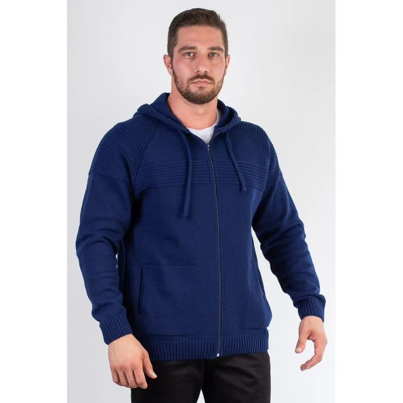 Jaqueta de malha manga raglan 50005 G / Azul marinho