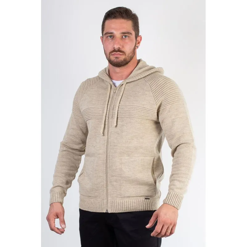 Jaqueta de malha manga raglan 50005 G / Bege